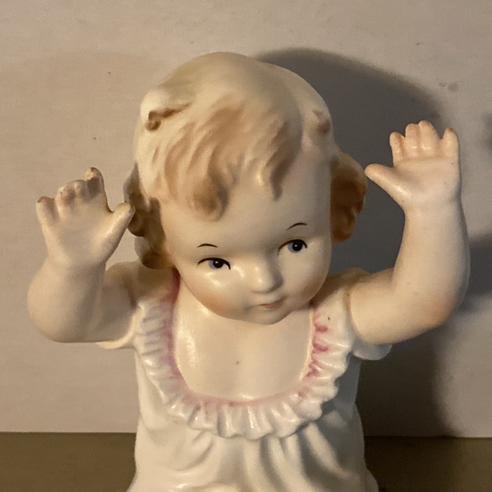 Vintage Bisque Porcelain Hand Painted Piano Figure. Made In Japan 5.5 Inches.