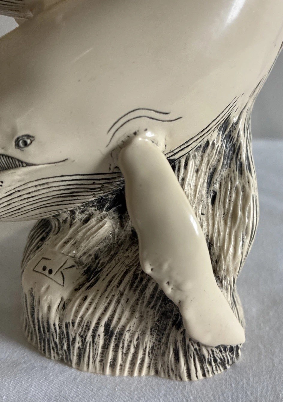 Beautifully Sculptured Humpback Whale with Calf Figurine -G.H. Cook Company