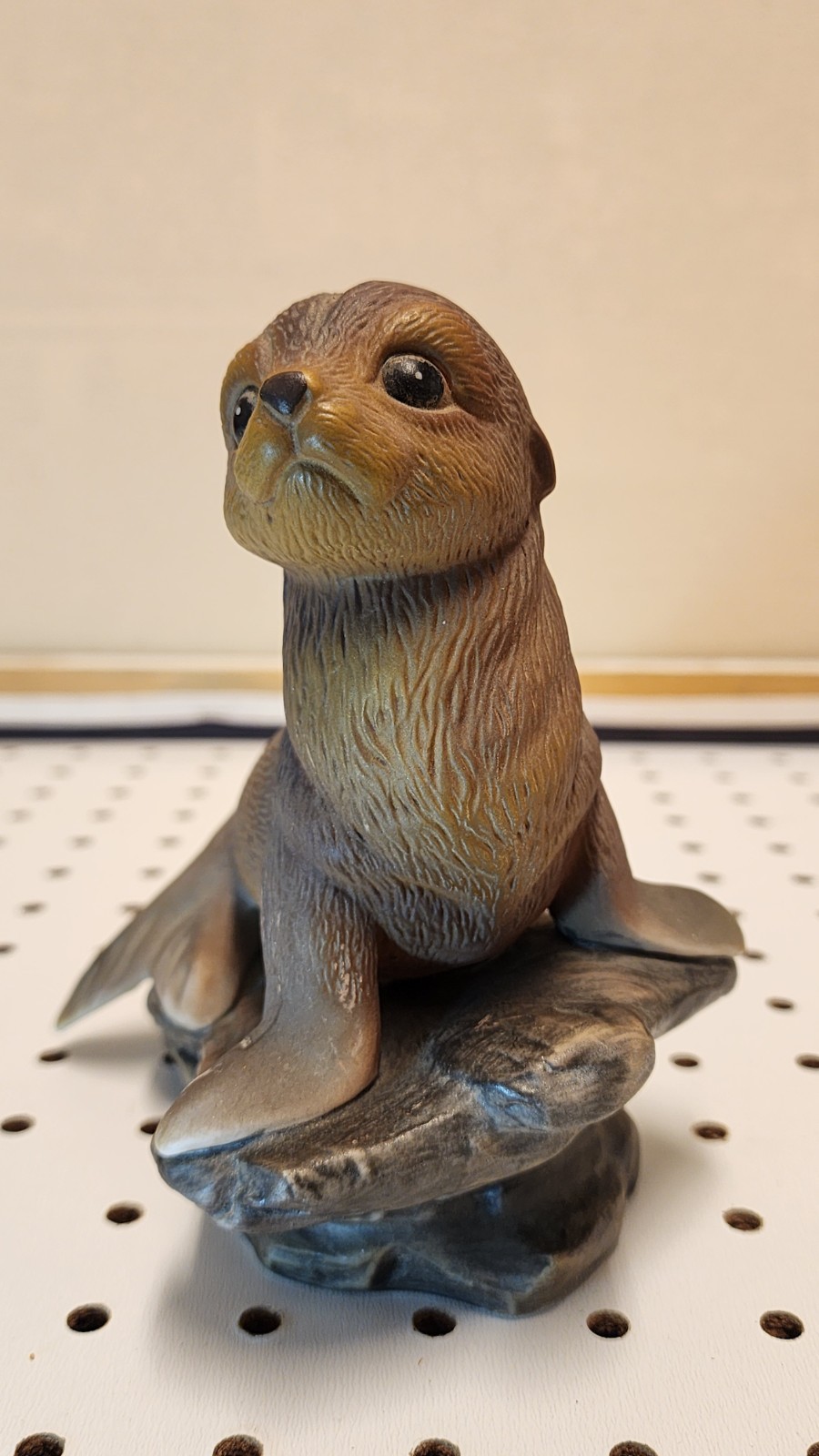 Homco Masterpiece Porcelain Seal Pup Figurine Vintage Hand Painted Marine Animal