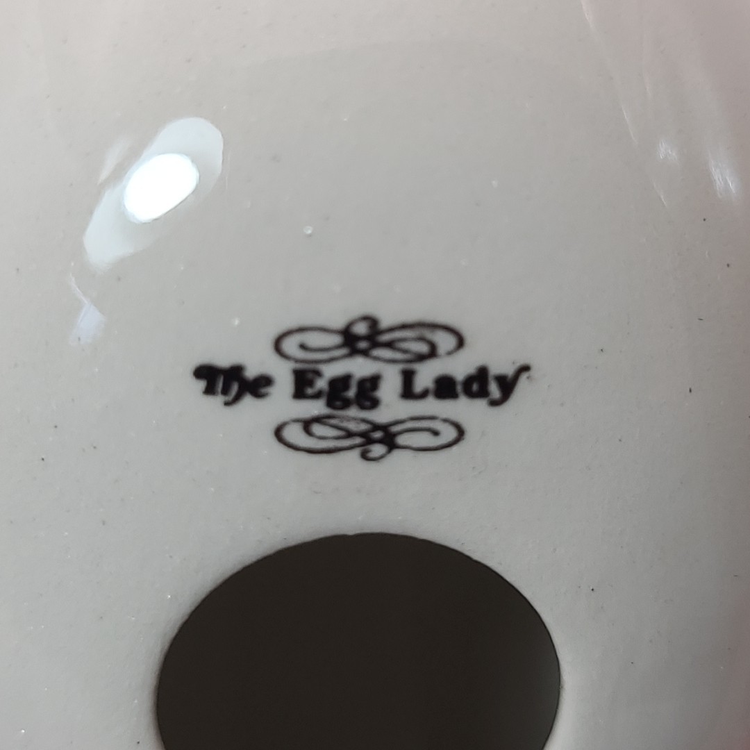 The Egg Lady Decorative Painted Porcelain Ceramic Egg Floral Design Vtg 2.5″