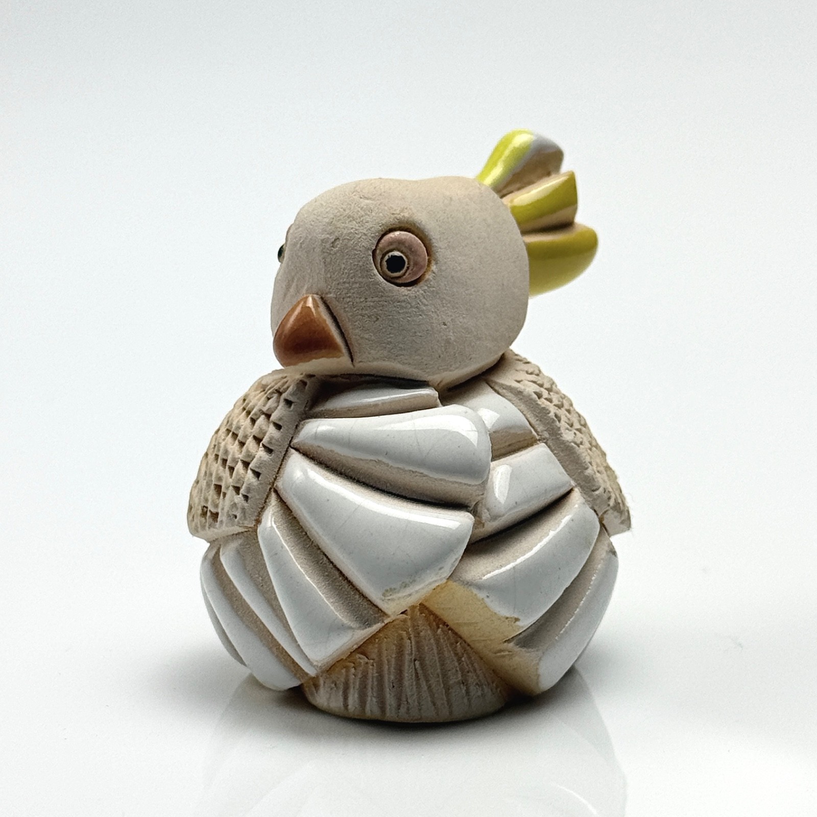 VINTAGE ARTESANIA RINCONADA RETIRED BABY COCKATOO FIGURINE NO. 176 URUGUAY EUC