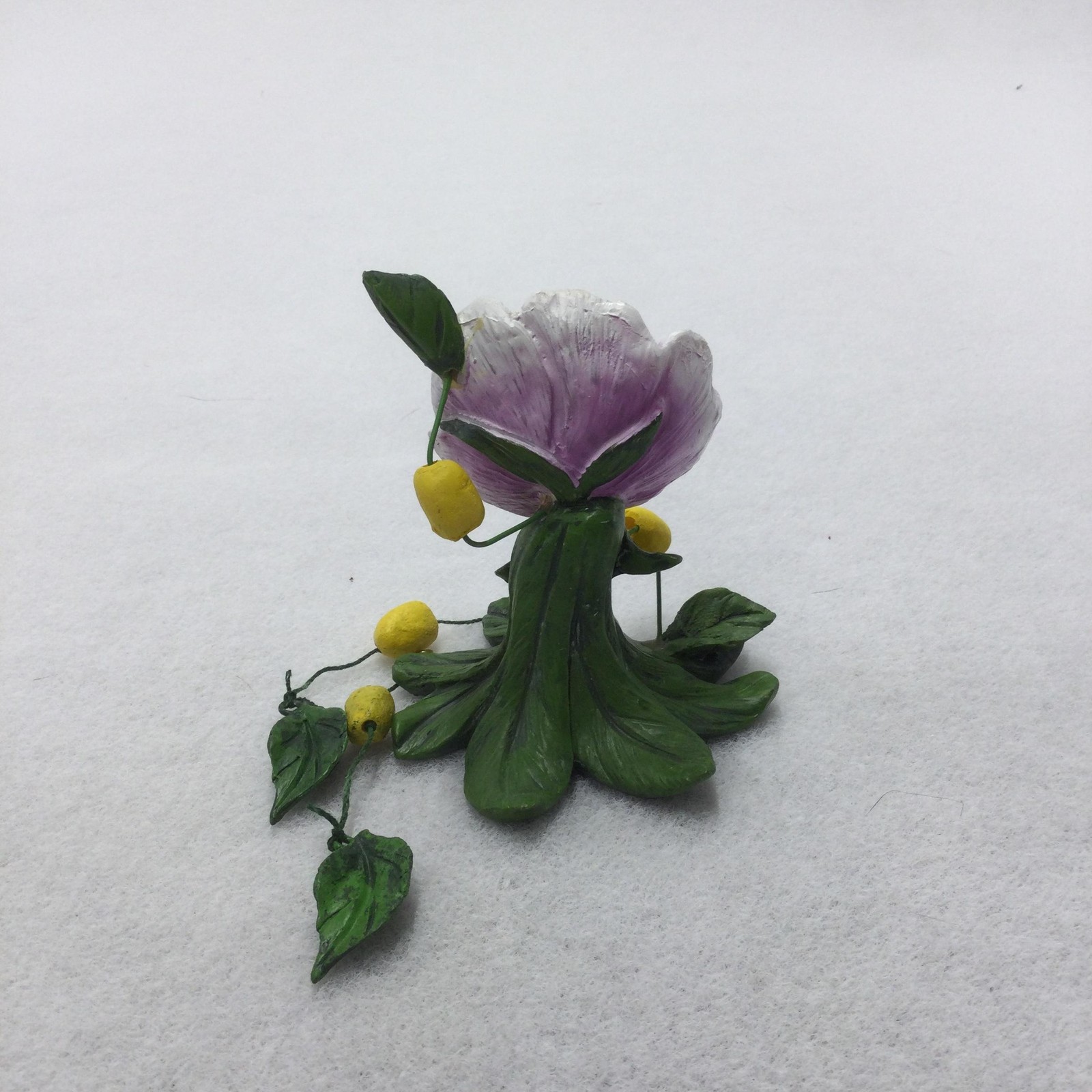 Collections Etc Whimsical Flower Face Figurines Resin Shelf Sitters Small Lot 7