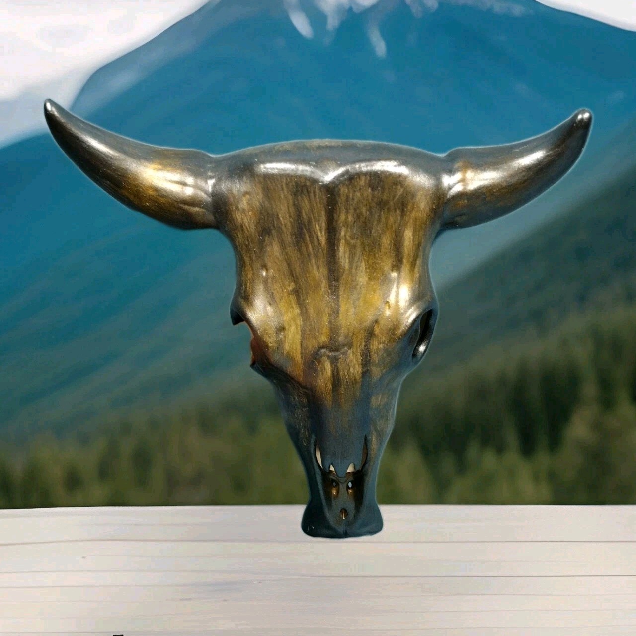 It’s A Ceramic Animal Head, Possibly A Replica Of A Texas Longhorn , Possibly.