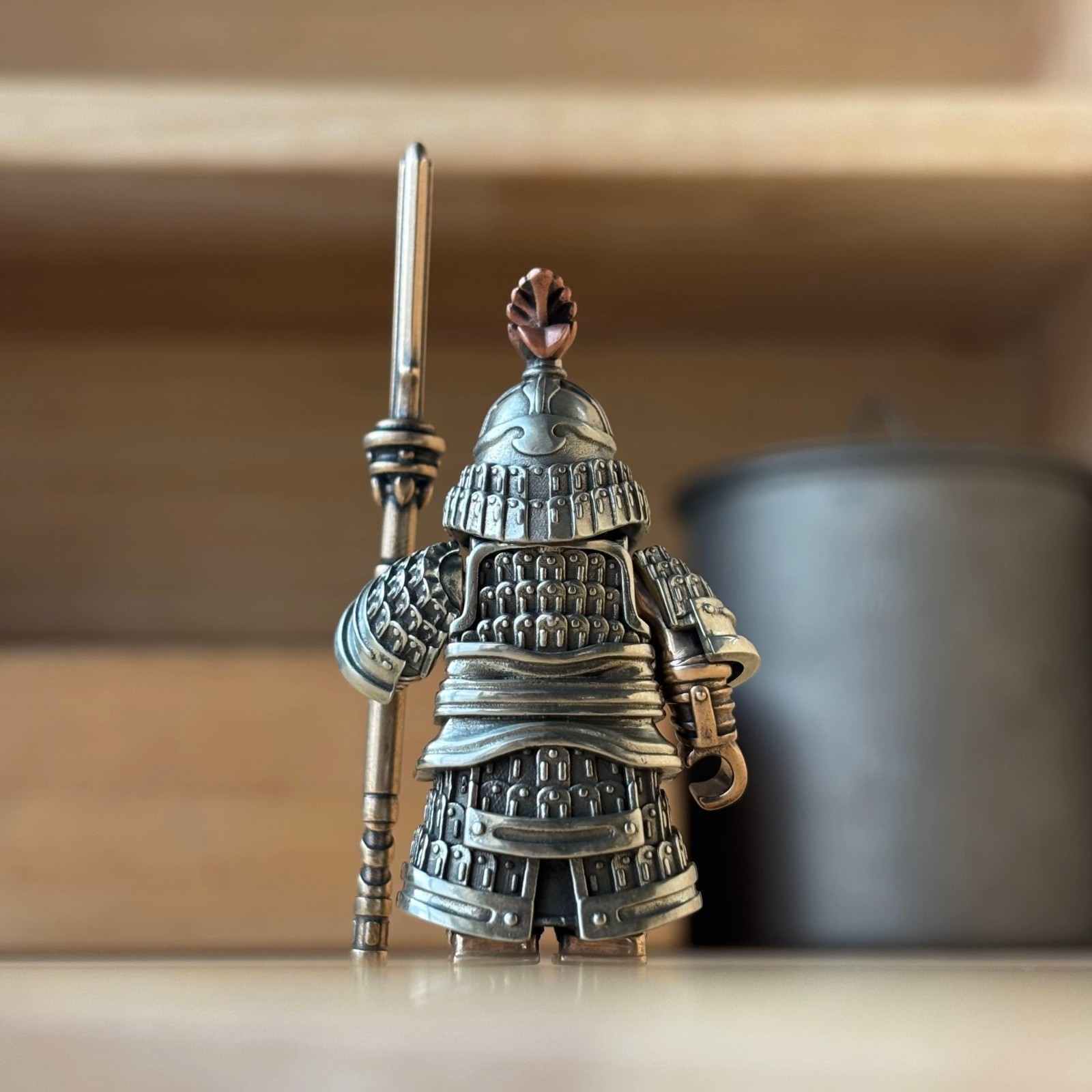 Iron Soldier Figurine, Jin Dynasty Magnetic Metal Warrior, Detachable Armor