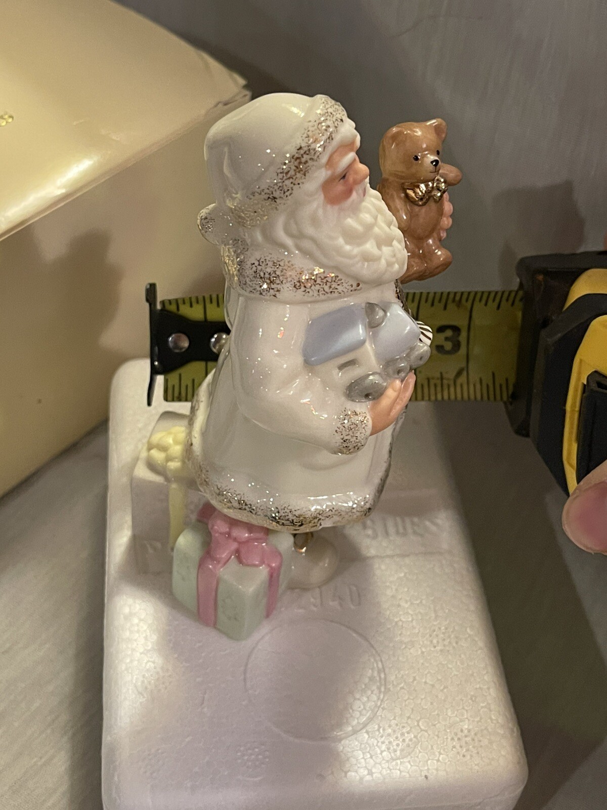 LENOX Classics Treasured Santa Collection Figurine w/ Train, Teddy Bear, gifts