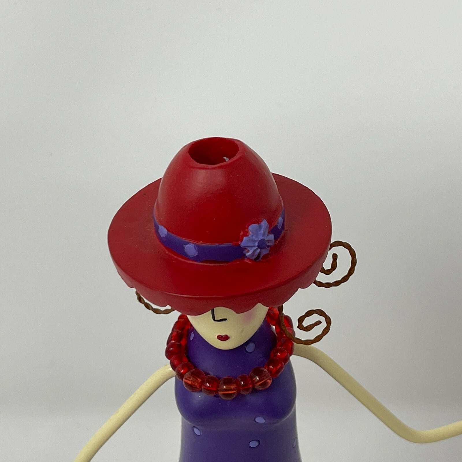 Red Hat Society Female Figure Wearing Red Necklace & Heels, FIB Burton & Burton