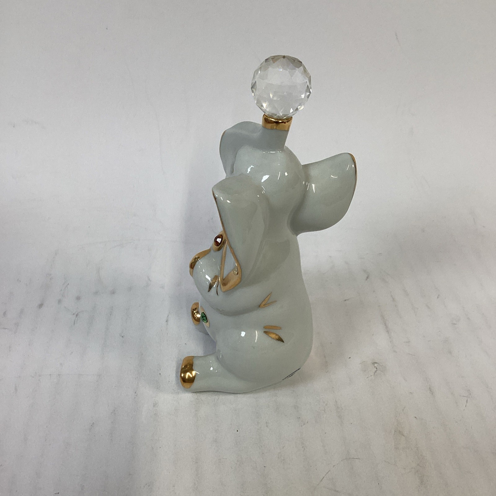 Capodimonte Porcelain Elephant Figurine W/ Swarovski Crystals – Made In Italy