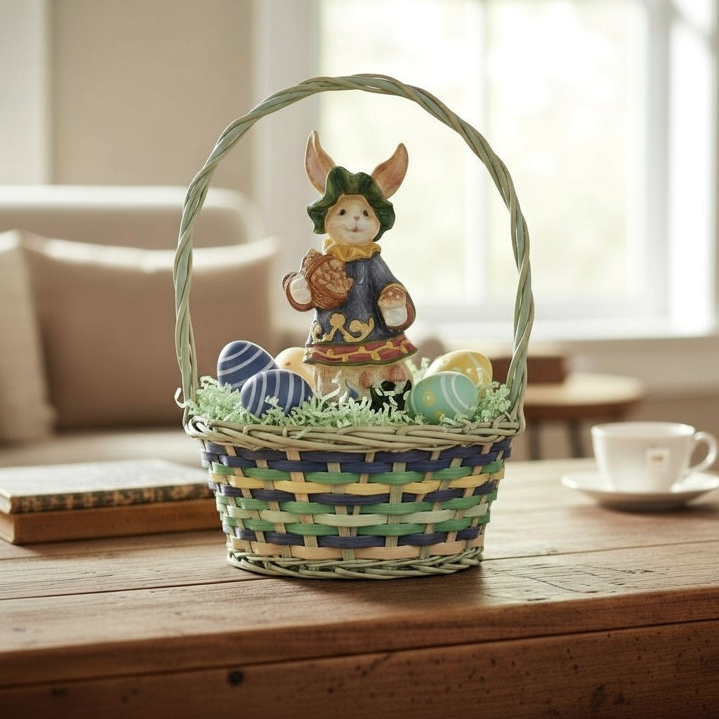 Vintage Rabbit Figurine Decor Cozy Home Accent Easter Spring Hobbit Decoration