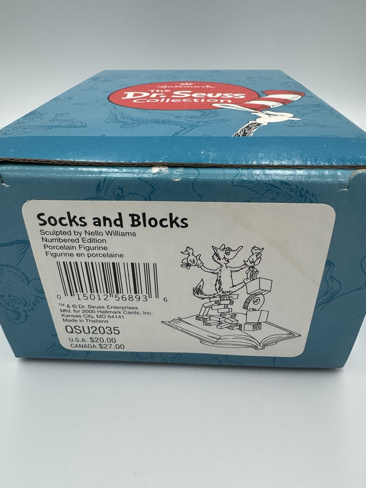 Hallmark Dr. Seuss Collection Fox in Socks Porcelain Figurine Boxed 2000