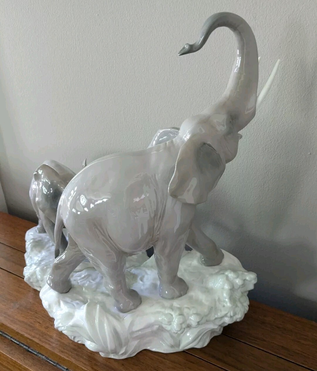 Lladro Elephant Family Figurine Excellent Condition