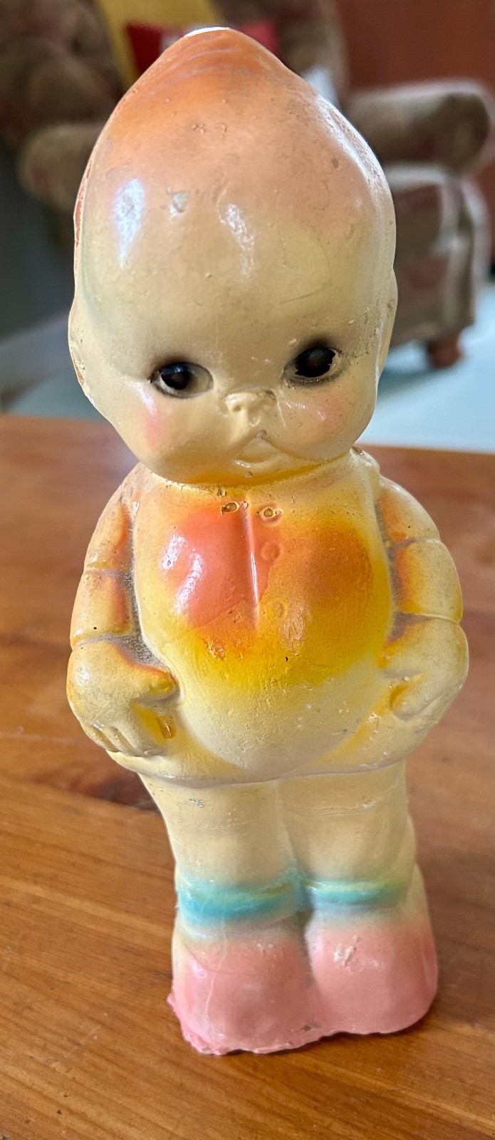 VTG Antique 1920s-1940s Amazing Chalkware Kewpie Angel Doll ALL ORIGINAL LOOK