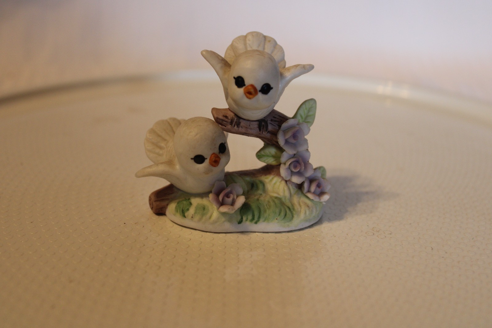 Vintage Love Doves Sitting on Branch Ceramic Figurine By George Good