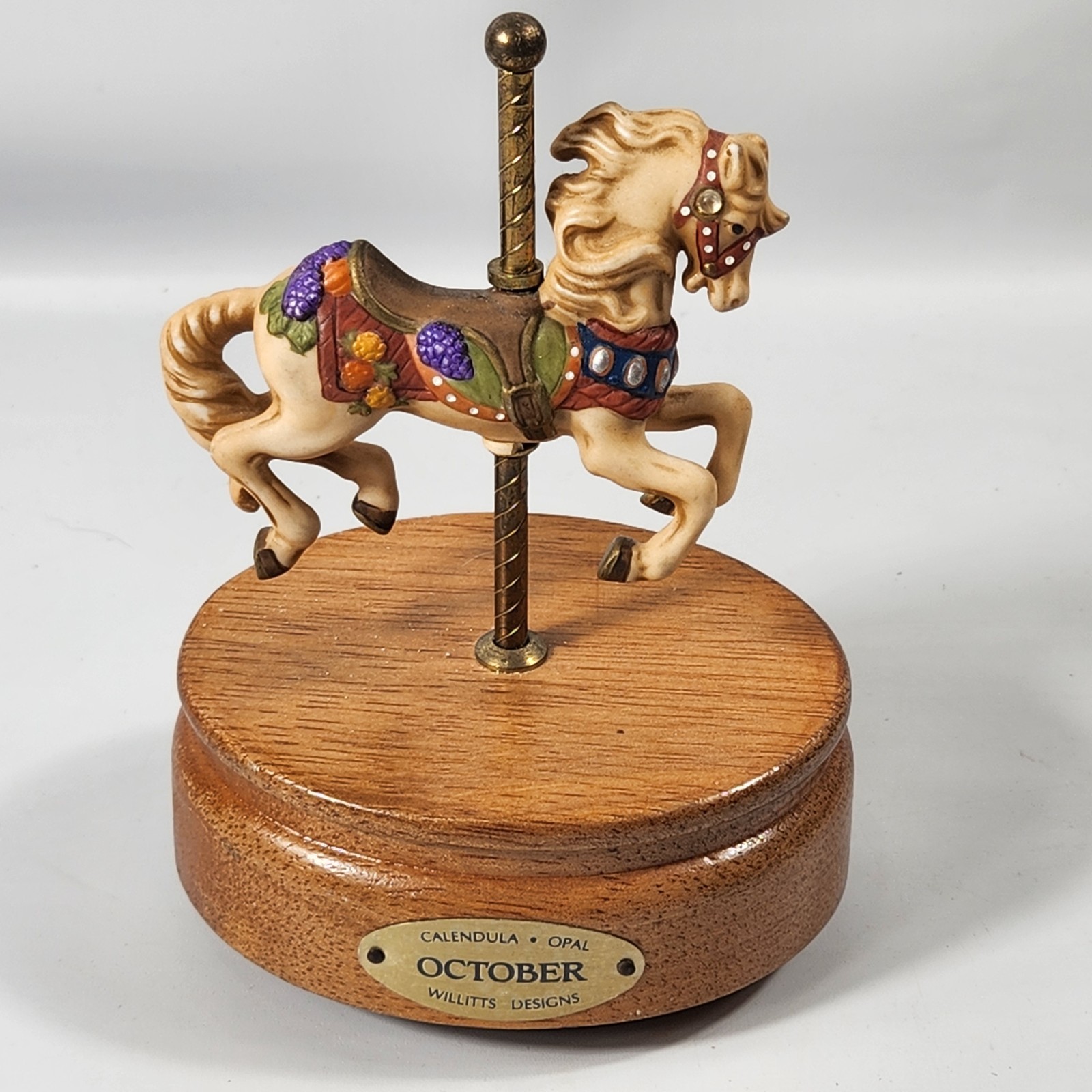 Carousel Horse Willitts Designs Musical October birth month/stone/flower