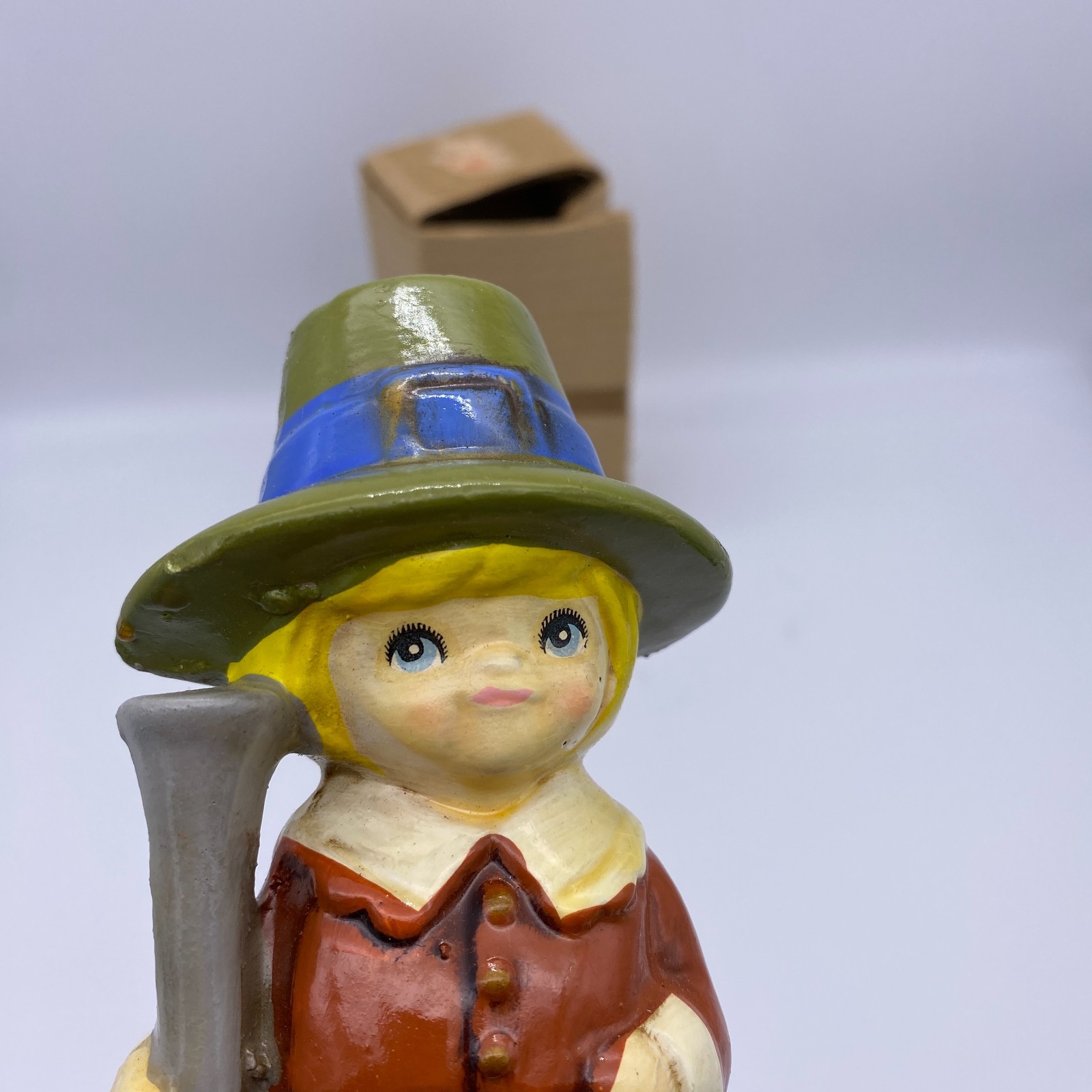 Vintage Napco Japan Pilgrim Boy Figurine M-8228 6.5″ w/Box