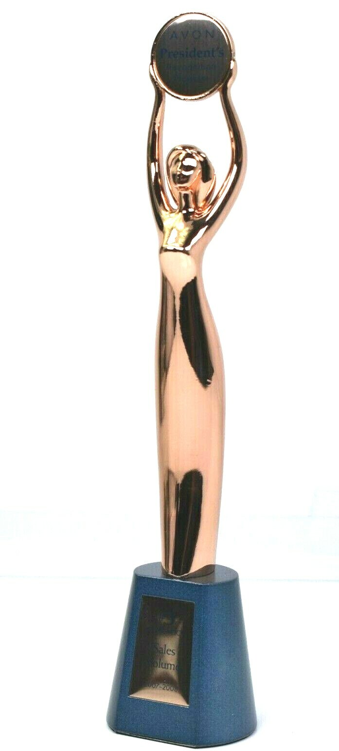 Avon President’s Sales Volume Figurine Metal Trophy #3 in district 2007 – 2008
