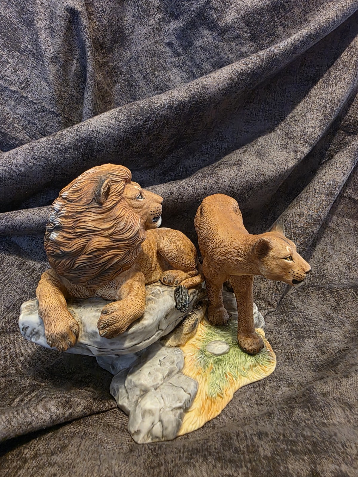 Vintage Lenox Lions Africa Wildlife Of The Seven Continents Figurine 1988