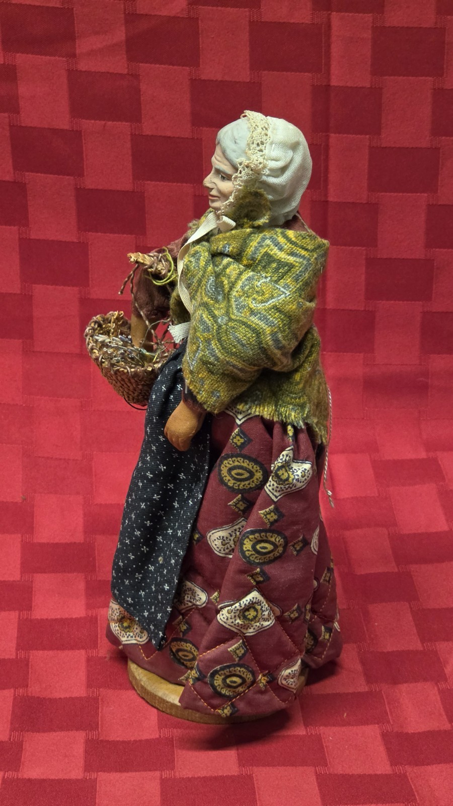VINTAGE French Santon De Provence Figurine Folk Art Woman 10″ Made In France