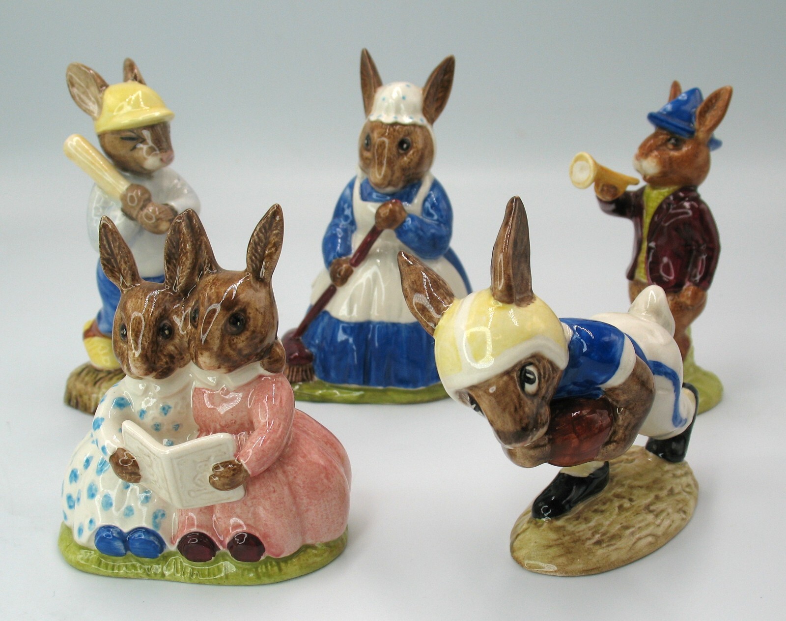 Royal Doulton Bunnykins 1970’s 1980’s Lot of 5 DB6 DB11 DB29 DB43 DB9 All Mint