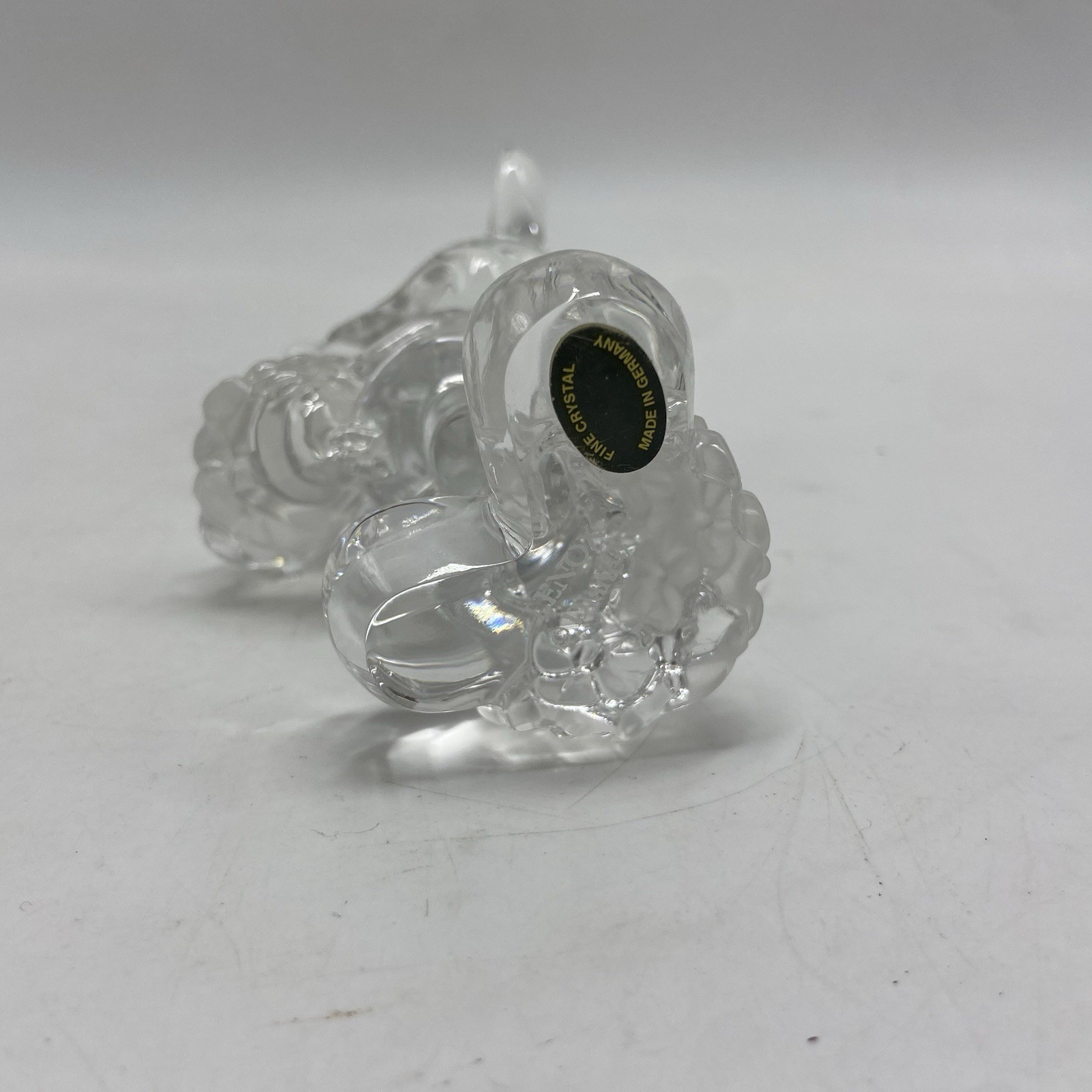 Lenox Crystal Clear Disney Mickey Mouse Figurine Figure w/Flowers