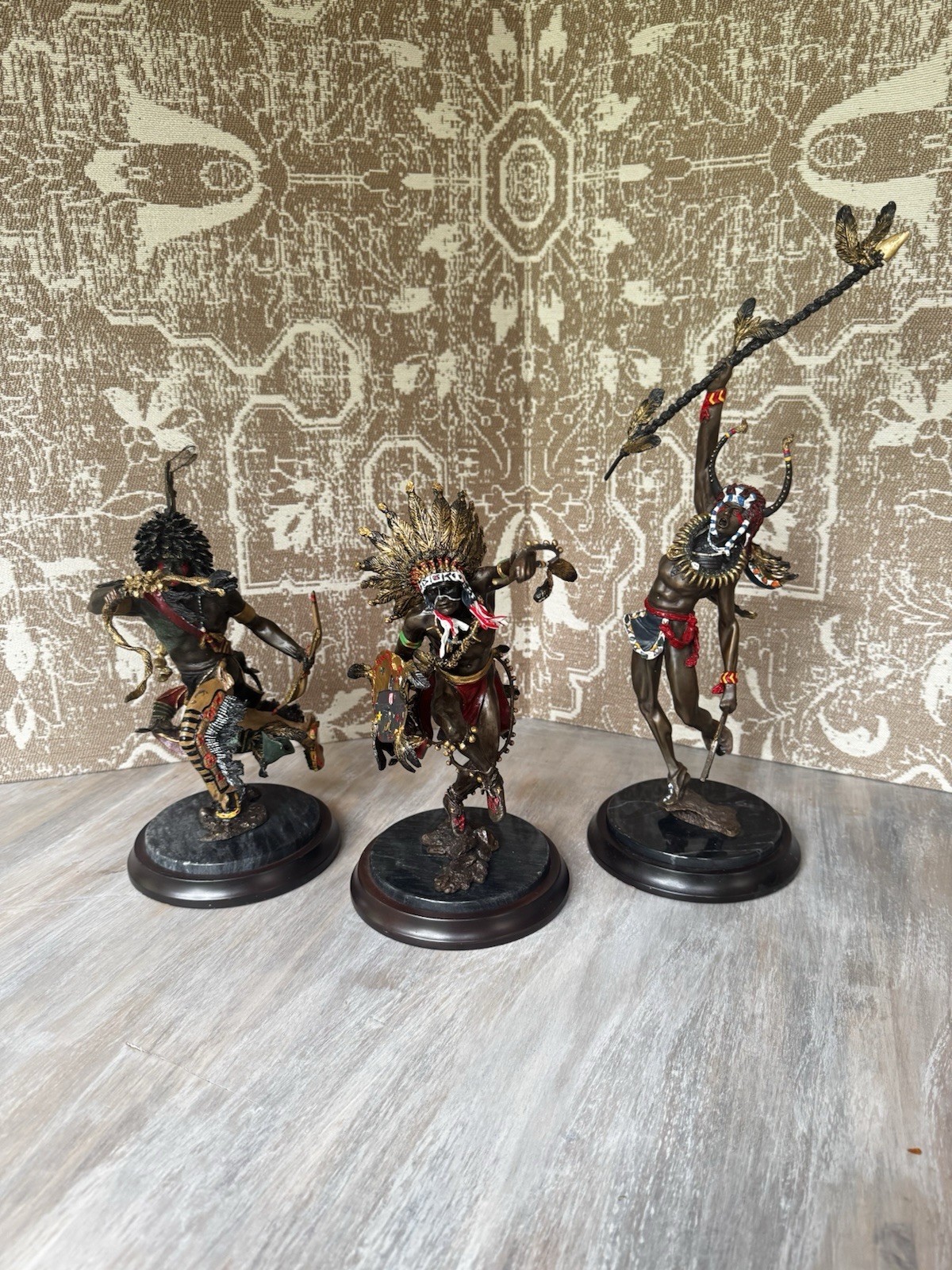 Franklin Mint Bronze Native American Limited Edition Statues R.F Murphy