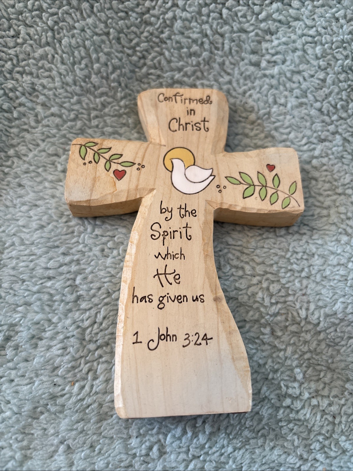 Confirmed In Christ Resin Cross Heavenly Woods 5″ x 3.5″ Confirmation Gift 1B