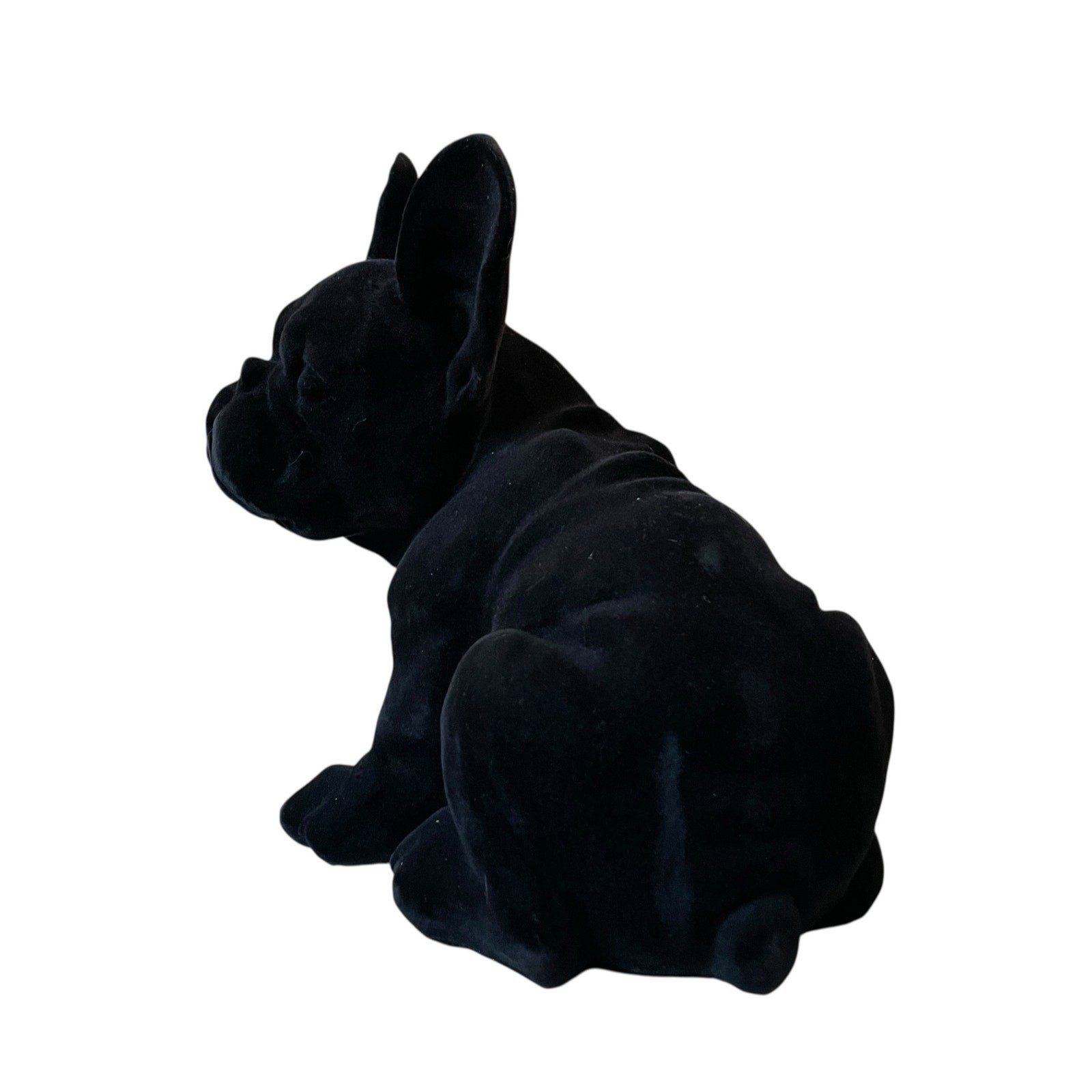 Black Velvet French Bulldog Figurine 9.5in Chic Designer Decor NEW