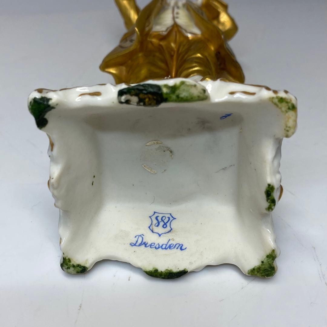 Antique Dresden Porcelain Figurine Doll Gentleman Height 8.4inch
