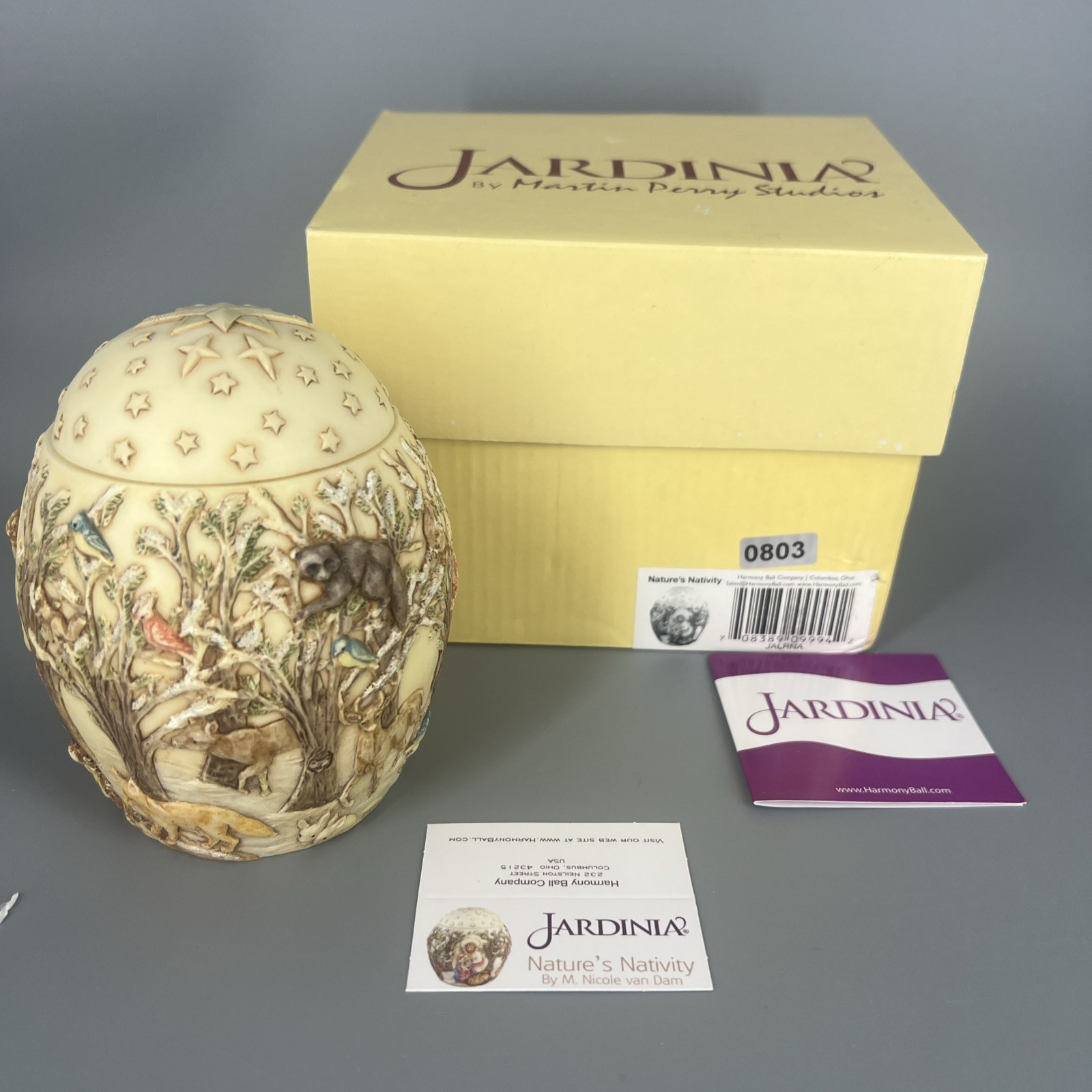 JARDINIA BY MARTIN PERRY STUDIOS – Nature’s Nativity – Jar Trinkets 0803