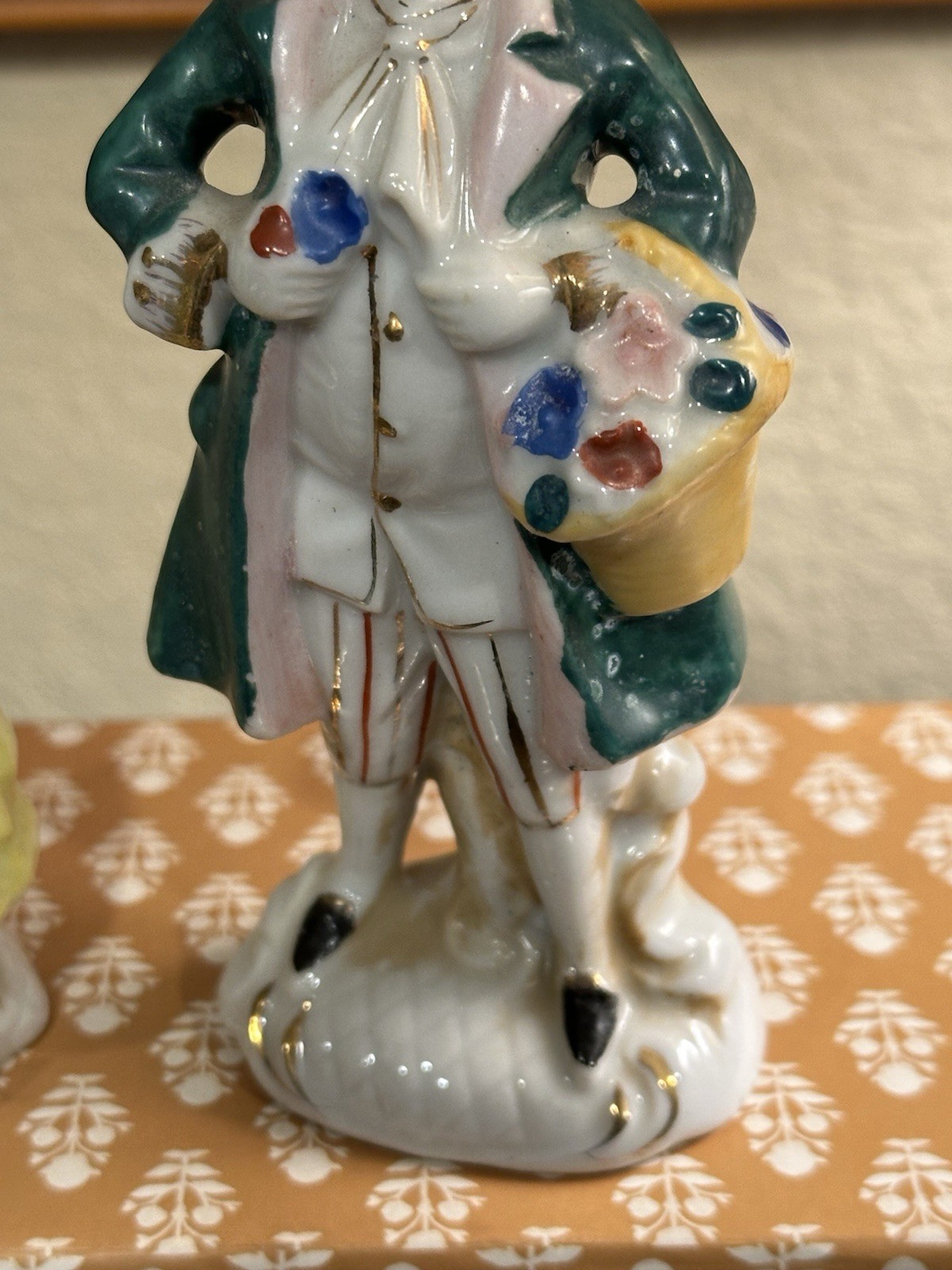 Colonial/18th Century-Man & Woman-Porcelain Figurines-Occupied Japan-1940’s-NICE