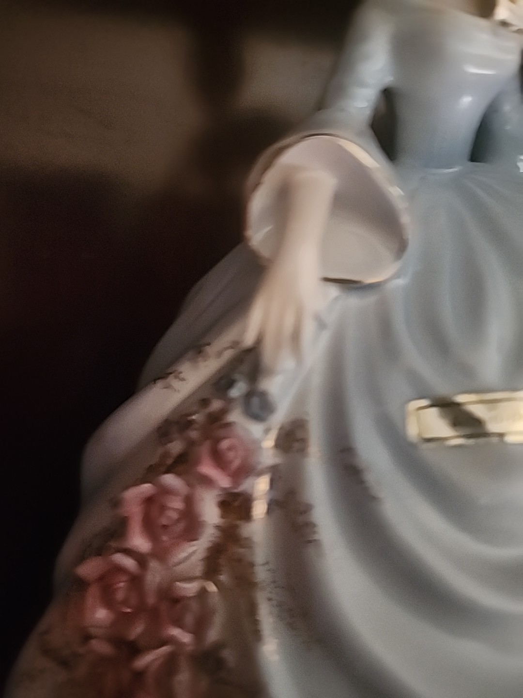 Josef Originals Adelaide Colonial Series Blue Dress Gold Highlights VINTAGE