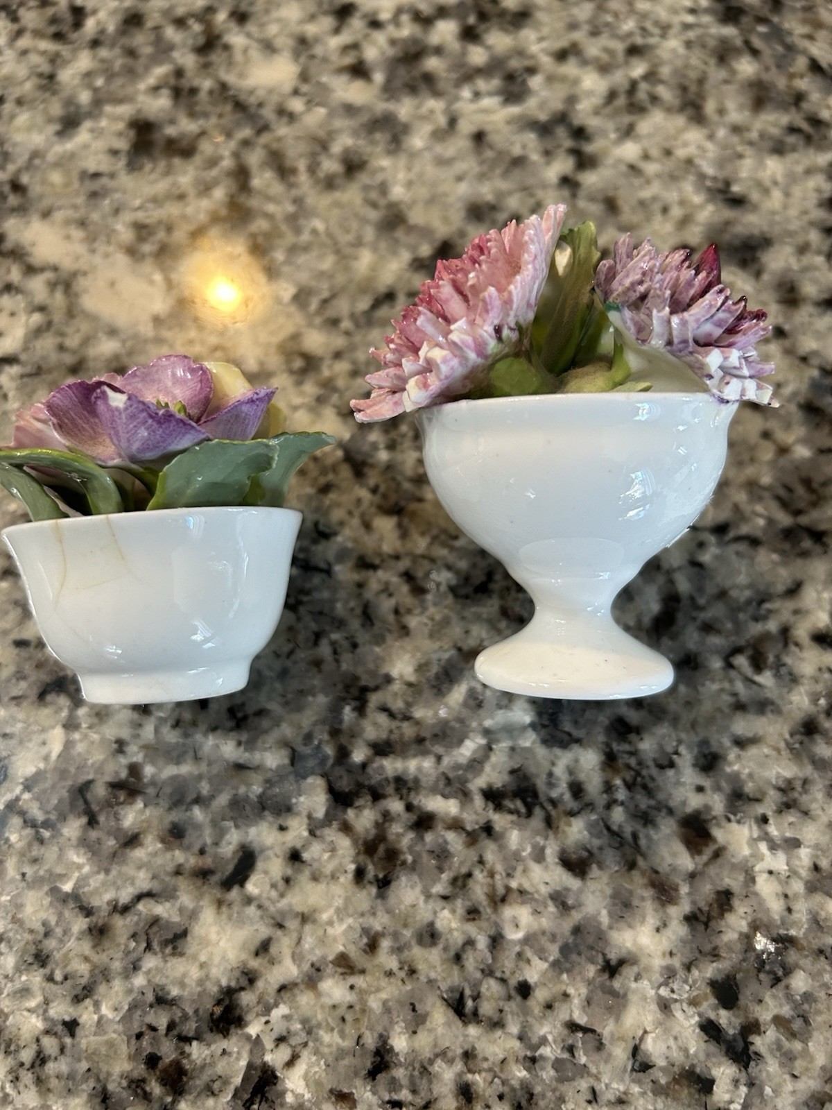 Vintage Coalport Bone China Flower Pot/ Staffs England Mini Flower