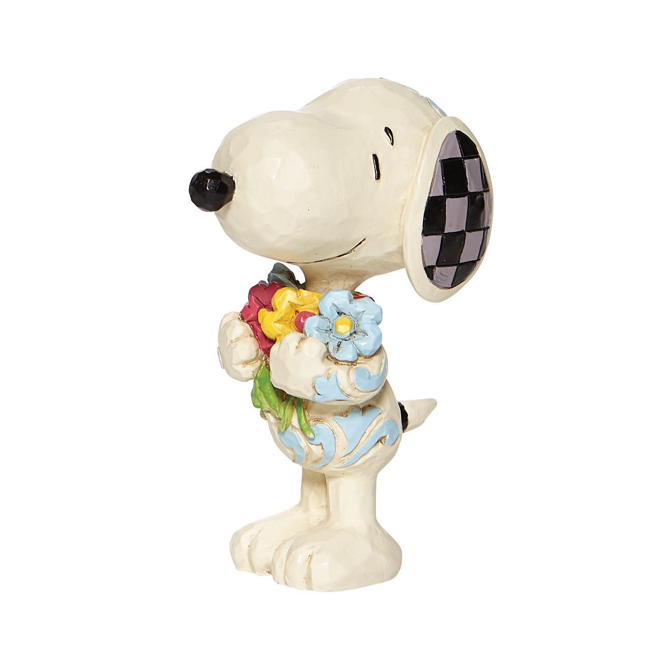Jim Shore Peanuts Mini Snoopy with Flowers Figurine 6007962
