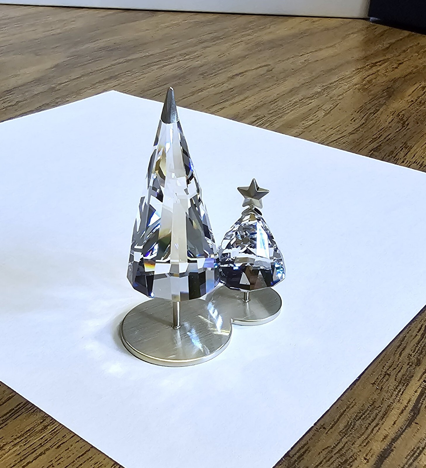🎄Swarovski Crystal 2021 Holiday Magic Golden Christmas Winter Tree Duo Figurine