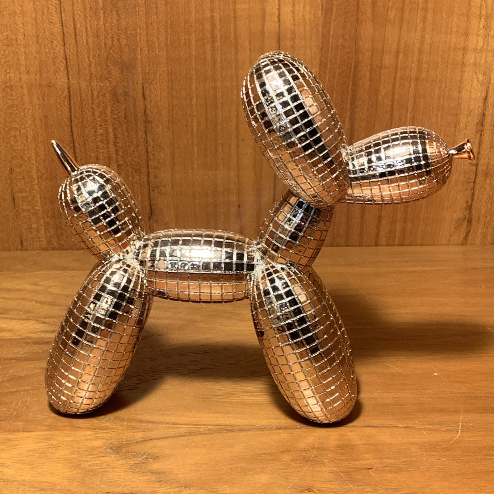 Disco Rose Gold Balloon Dog