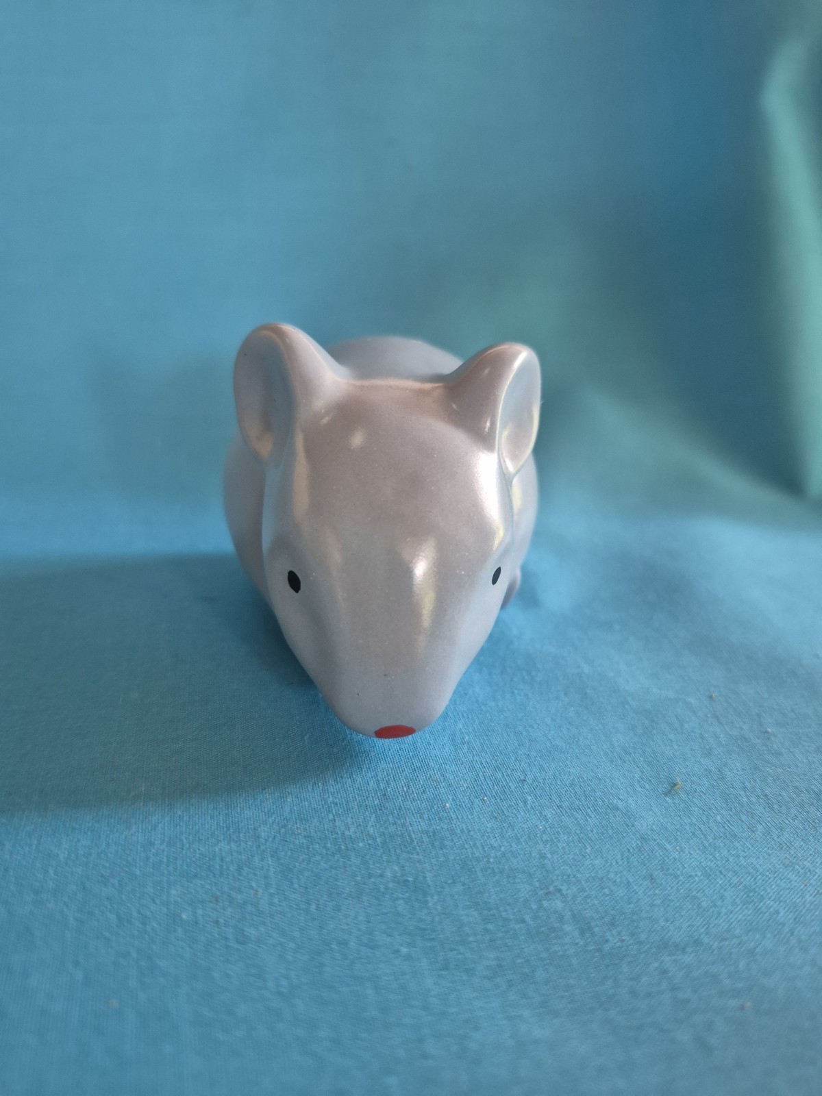 Goebel Gray Mouse Porcelain Figurine Vintage Label Mint Germany 2”x3”