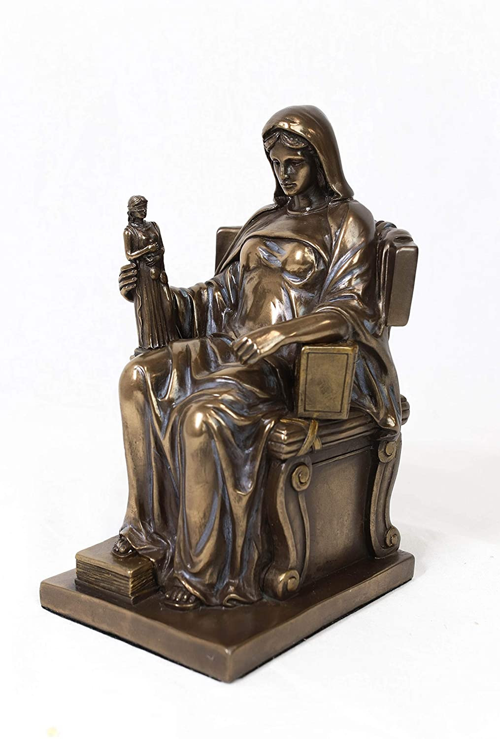 Set of 2 Contemplation of Justice and Authority of Law LEX Figurine Book Ends