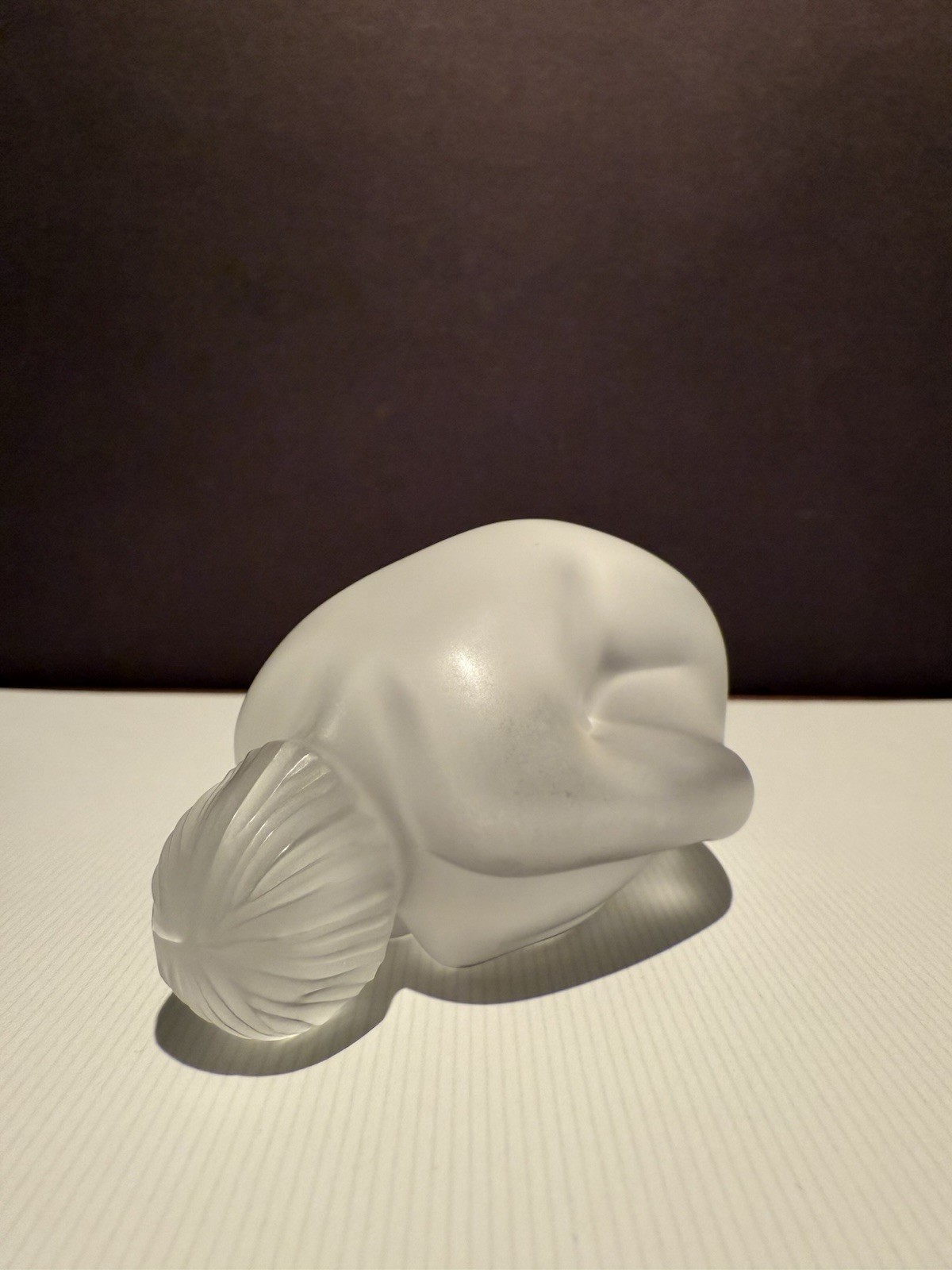Lalique Resting Nude Folded Leaf Clear 11919 MINT Condition