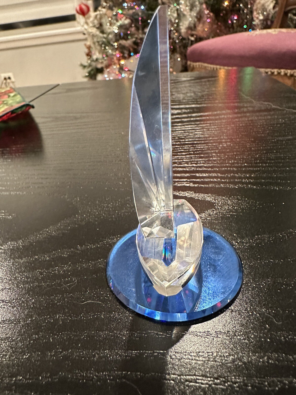 Crystal World Sailboat 3.25 inches Tall