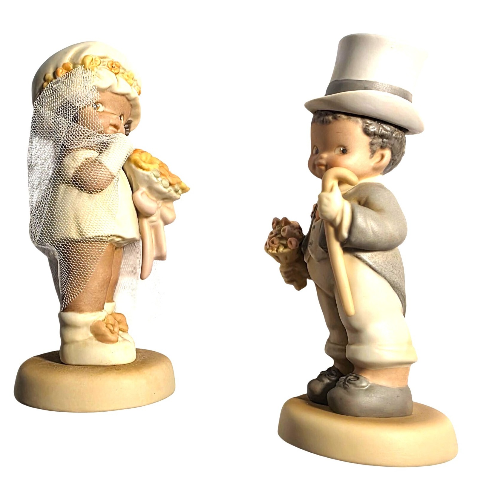 Vtg Bride Groom Figurines 1994 Enesco Lucie Attwell wedding gift bridal love