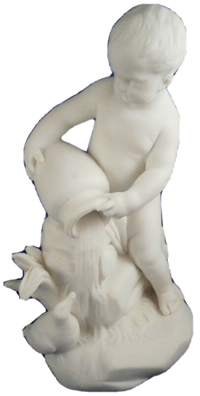 Antique Sevres Porcelain Biscuit / Bisque Boy Figurine Figure Porzellan Figur