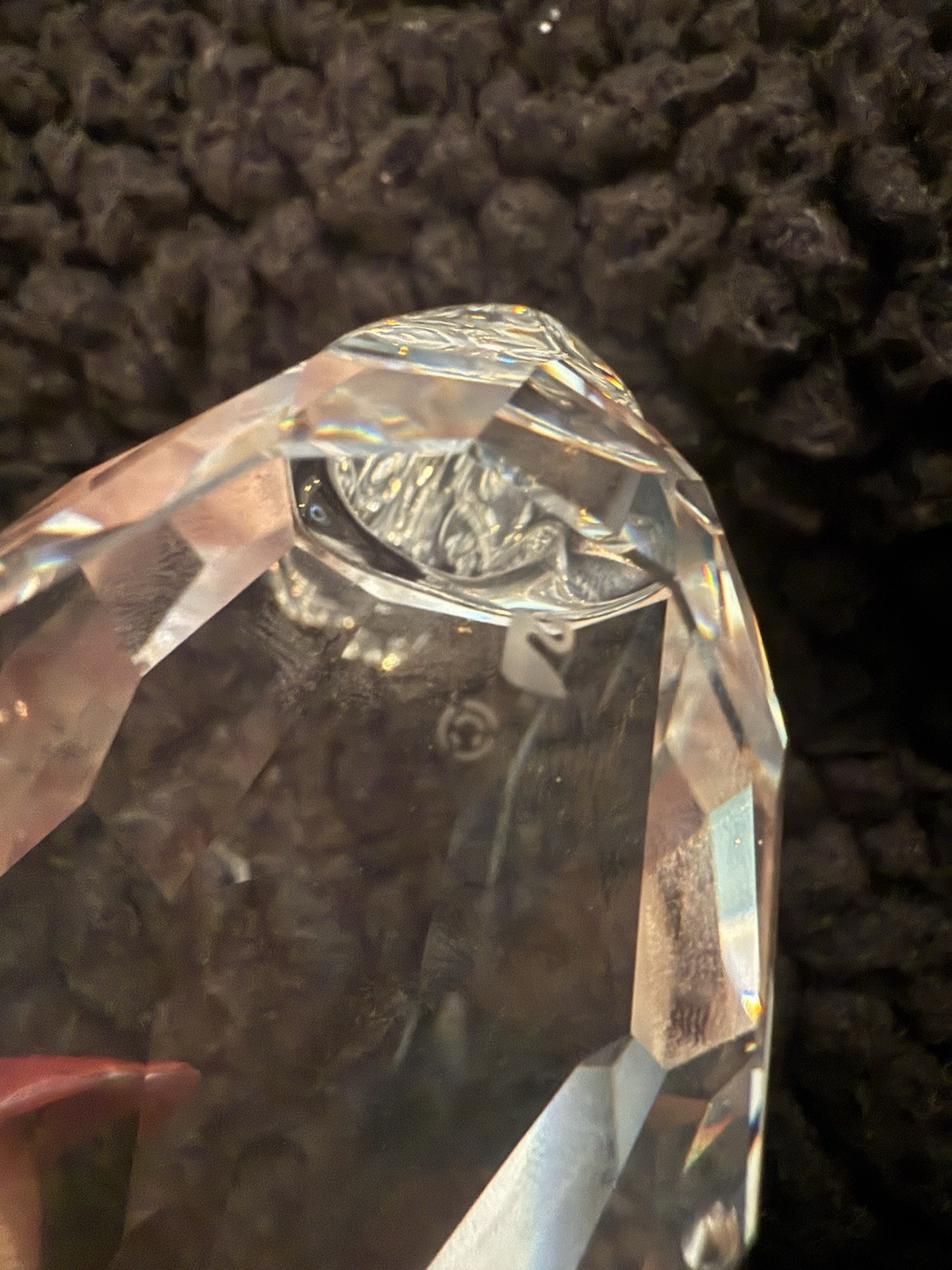 Swarovski Crystal Clear Faceted Small Swan Figurine