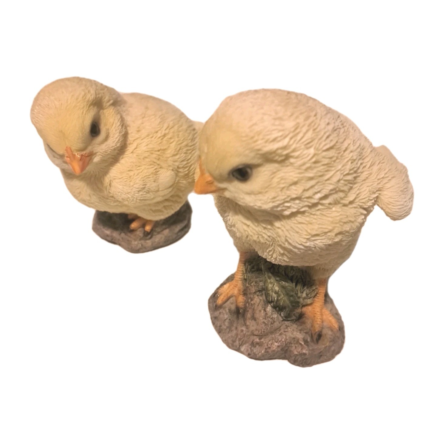 Two Nwot Hi -Line Resin Baby Chicks Indoor/Outdoor Figurines