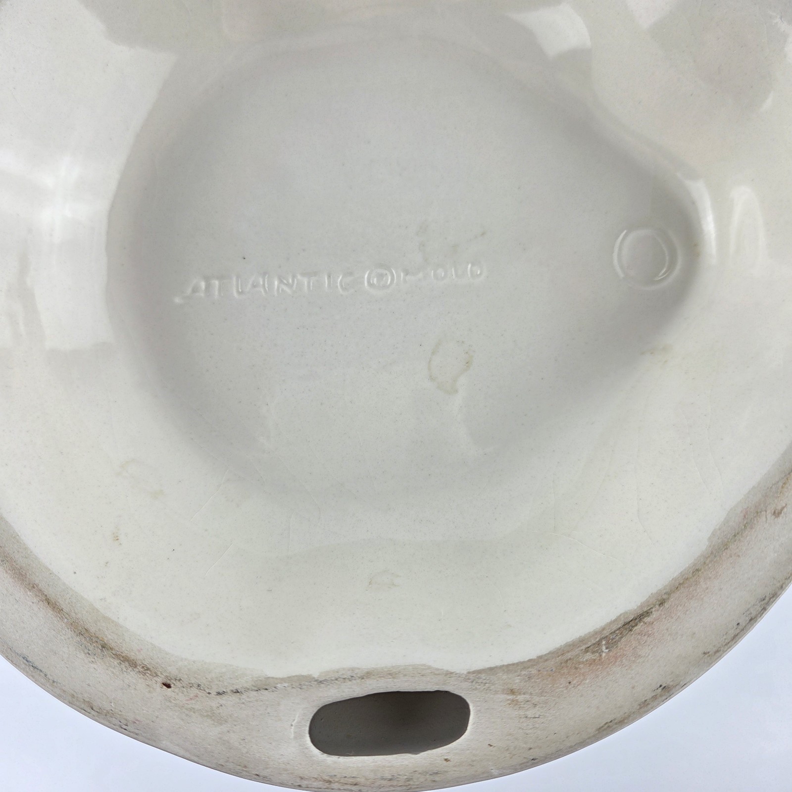 VTG Ceramic Cherub Xlg Bowl Wedding Compote Centerpiece Off White 12.5″ Rococo