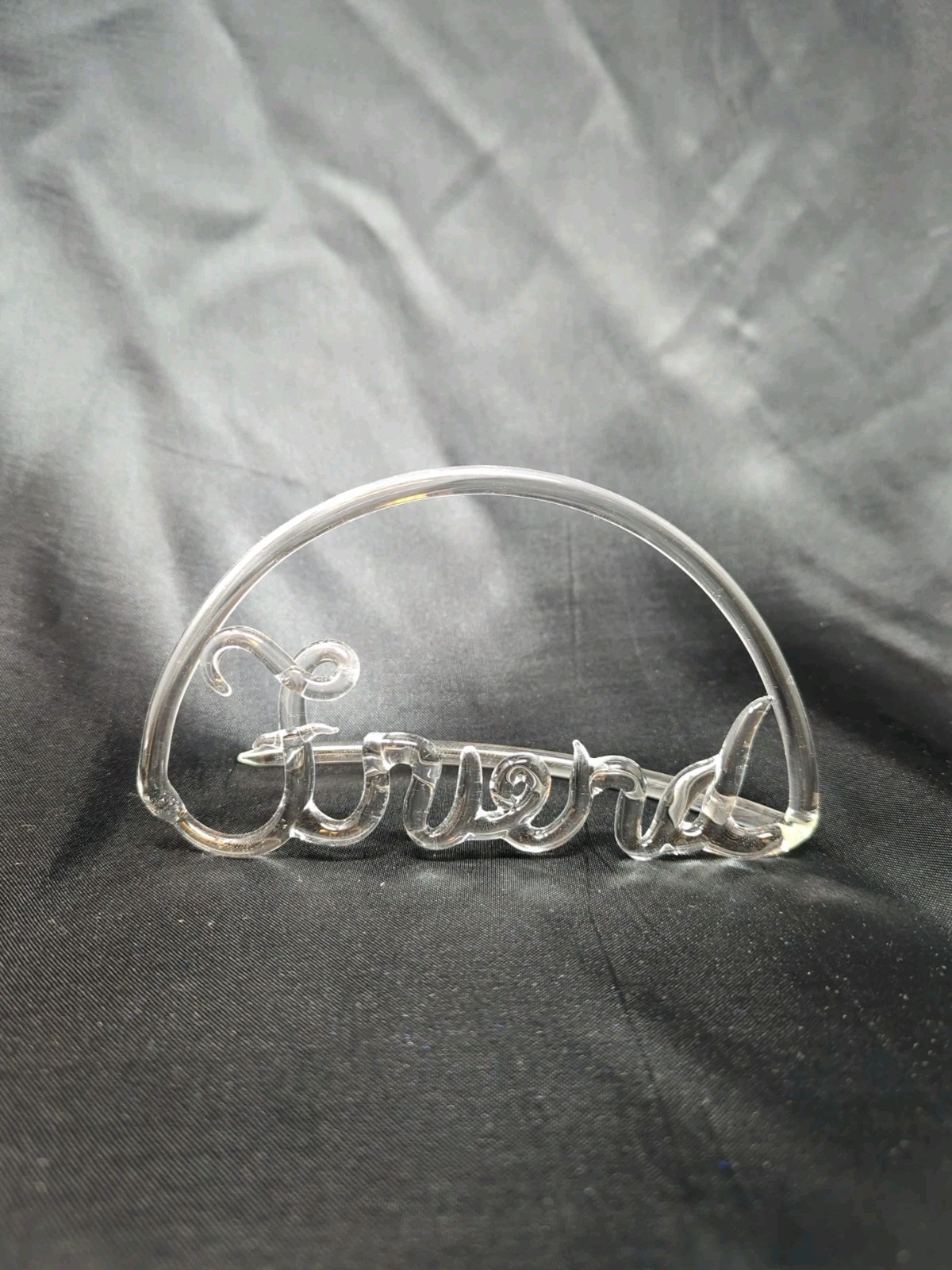 Clear Glass Cursive “Friend” Figurine Glass Word Figure Friends Gift Friendship