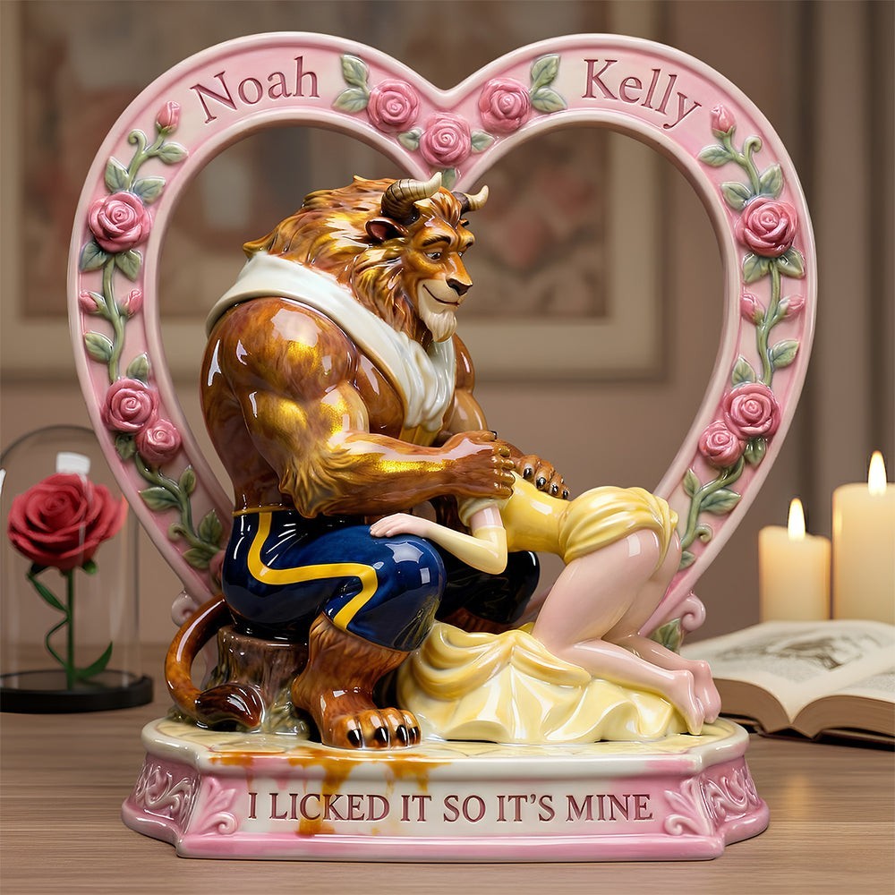 Personalized Belle Beauty And The Beast Acrylic Plaque Wooden Block Desk Decor