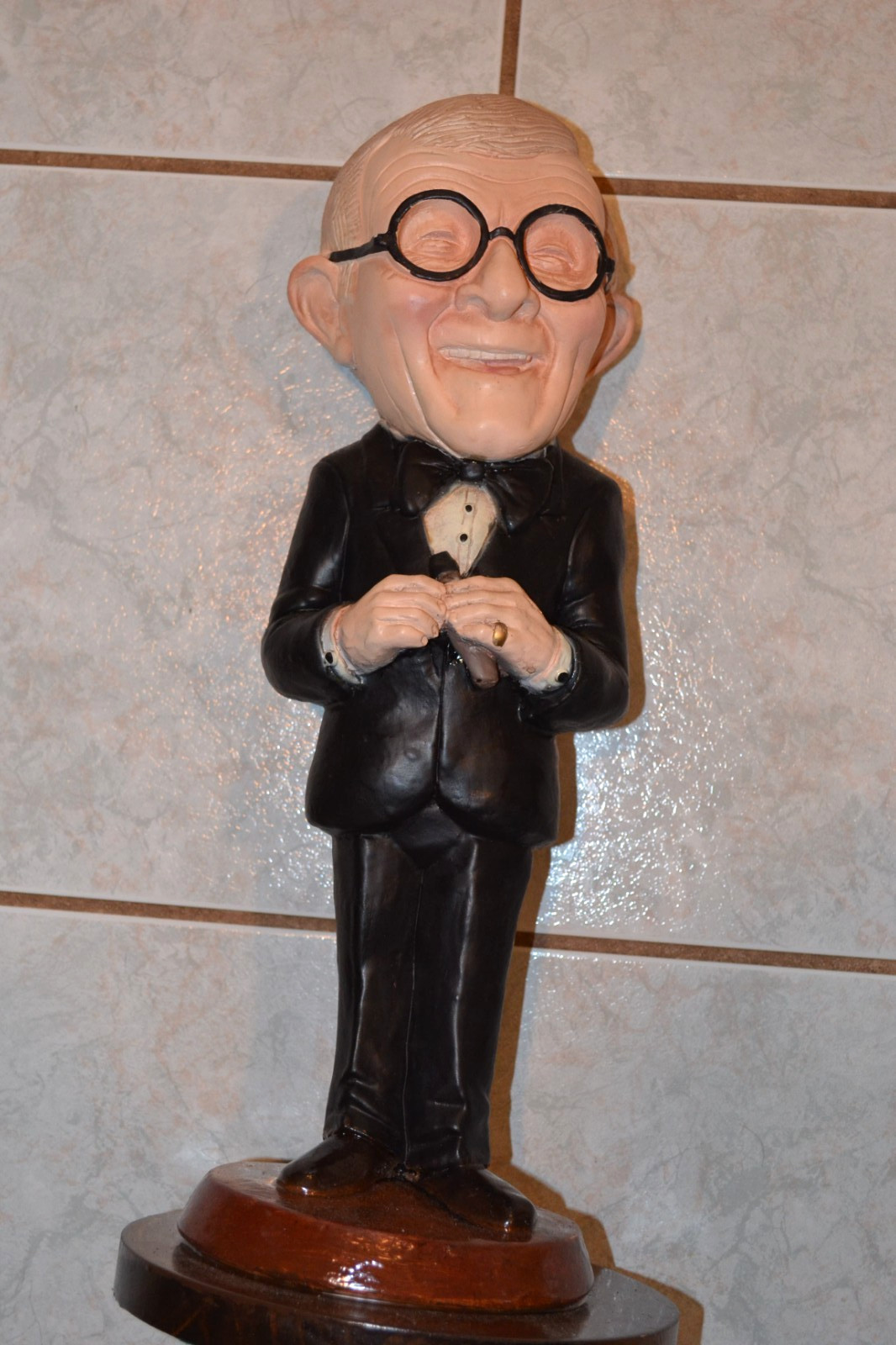 VINTAGE ESCO FIGURE GEORGE BURNS Chalkware Figure Statue 18″ Tall