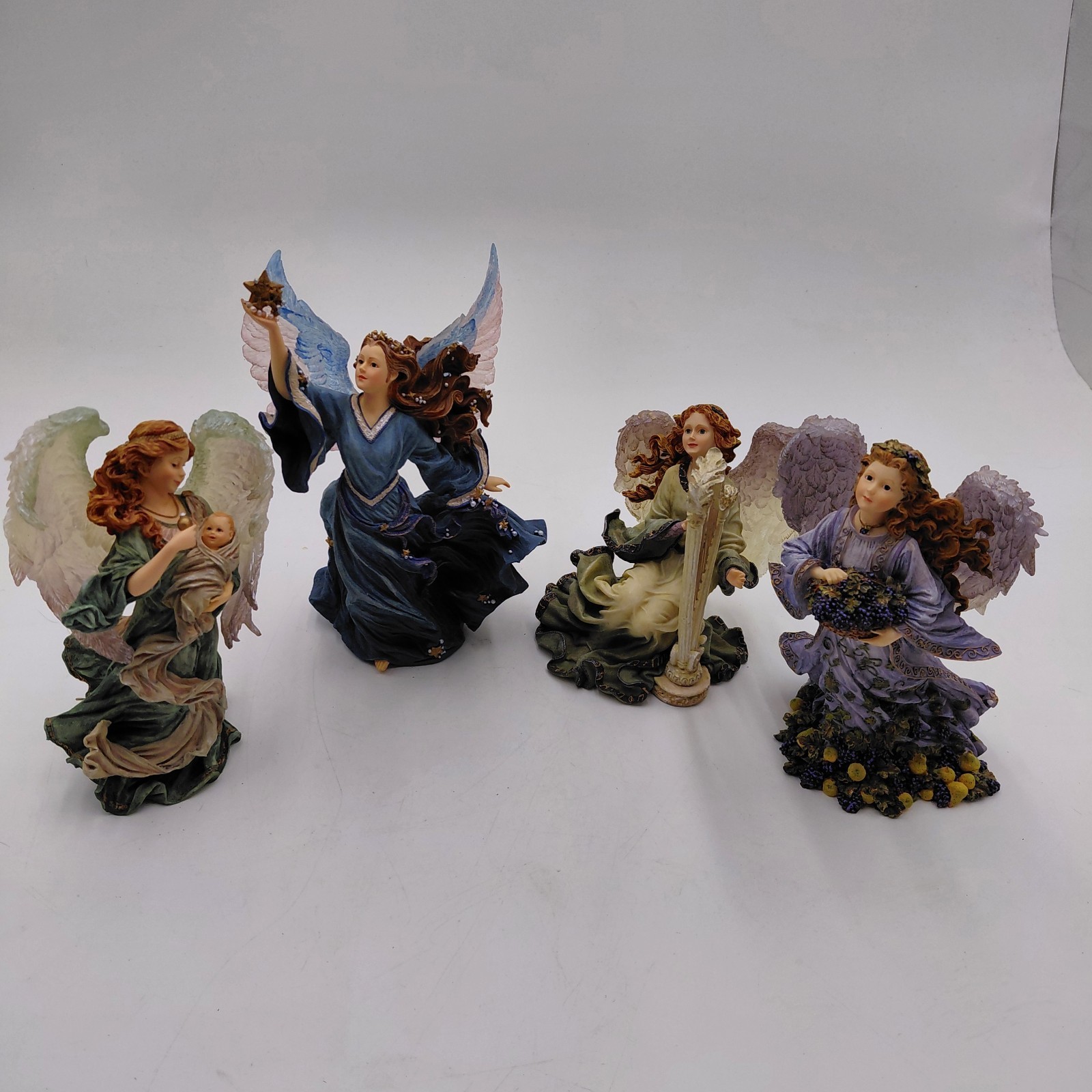 Charming Angels Boyd Collection Lot 4 Angels Figures Whimsical Heavenly Floral