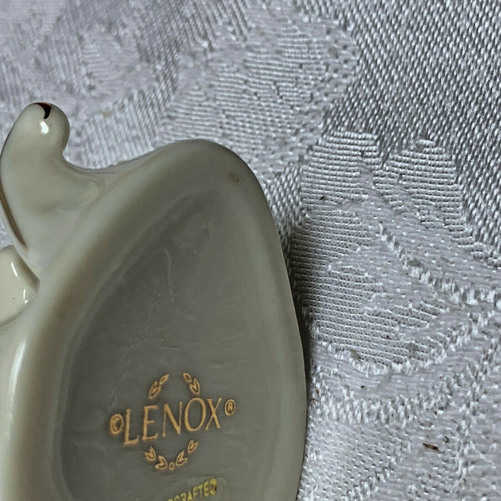 ☘☘☘ Lenox 4″ Miniature Dolphin Classic Ivory Color 24Kt Gold Trim Figurine ☘☘☘☘