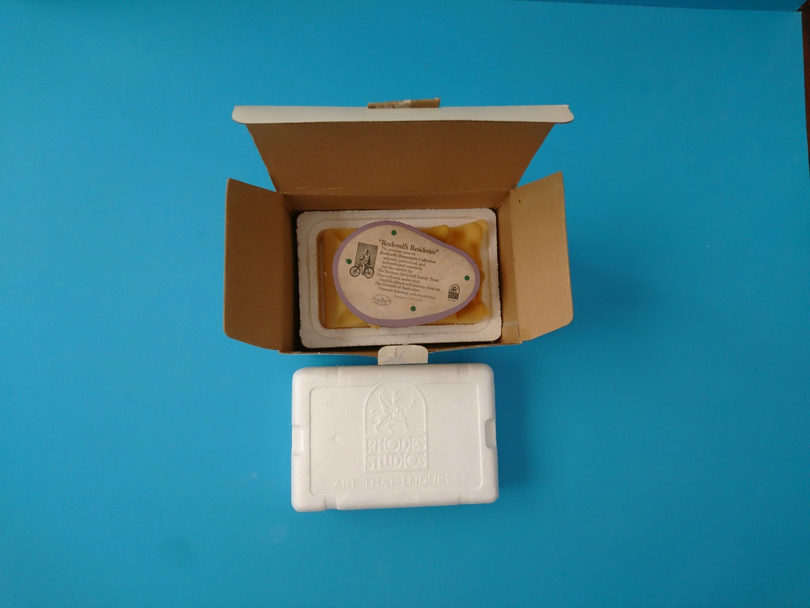 NORMAN ROCKWELL’S HOME TOWN RESIDENCE – RHODES STUDIOS IN ORIGINAL BOX