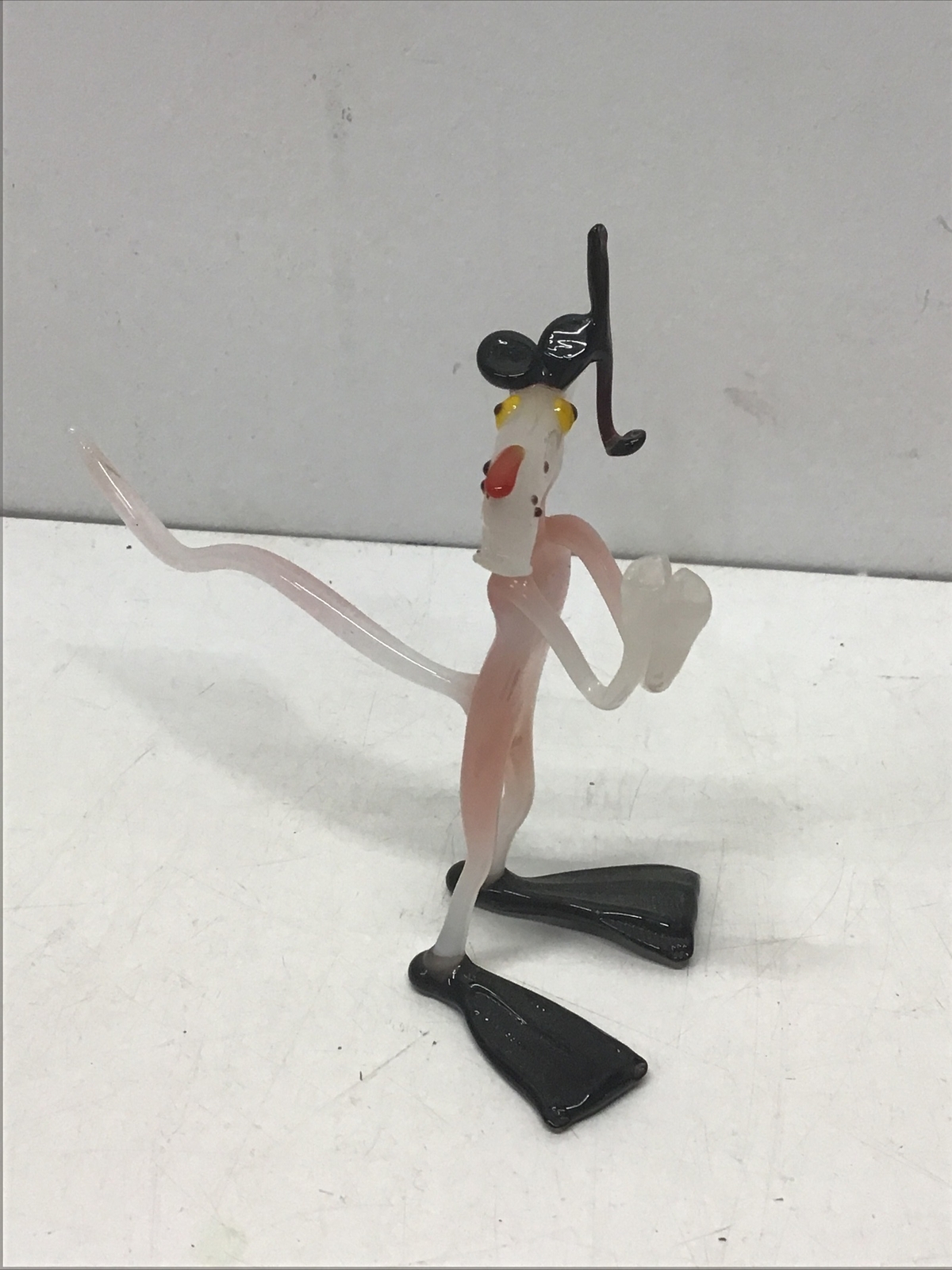 Vintage Custom Made Hand Blown Pink Panther Scuba Diving
